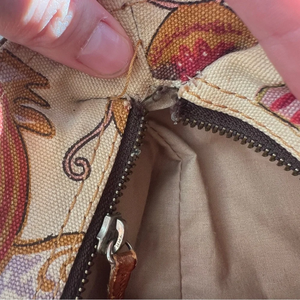 Lucky Brand Hummingbird Canvas & Suede Boho Shoulder Bag - Picture 5 of 11